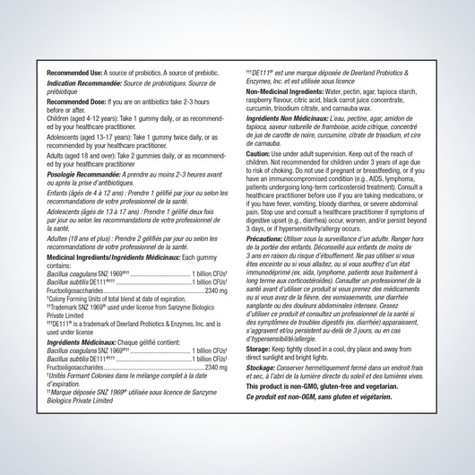 Metagenics UltraFlora 3 in 1 Daily Probiotic Ingredients