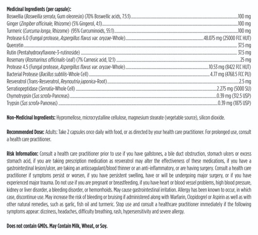 Designs for Health Inflammatone Ingredients