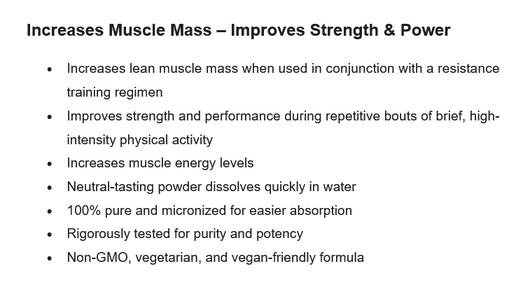 Bioclinic Naturals Creatine Monohydrate Benefits