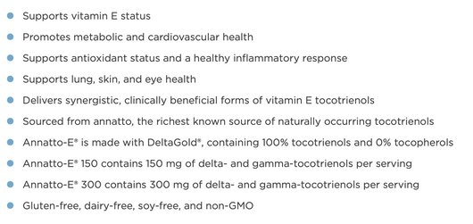 Designs for Health Annatto-E 300 Benefits