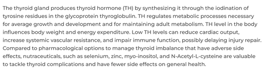NFH Thyroid SAP Benefits