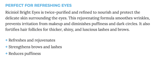 Riciniol Bright Eyes Benefits