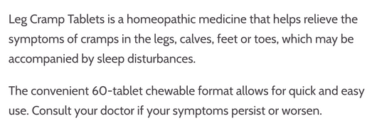 Homeocan Real Relief Leg Cramps Benefits