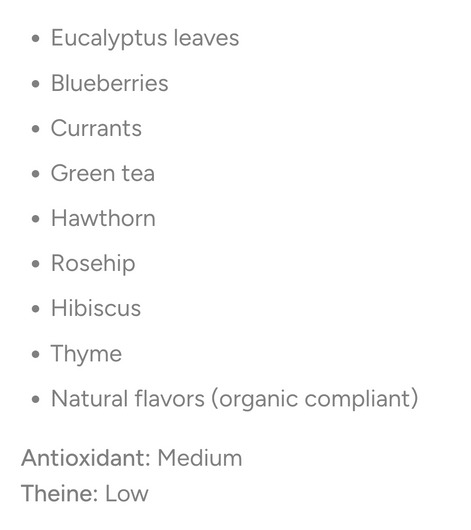 UrbaniIthe Four Seasons Green Tea -Ingredients