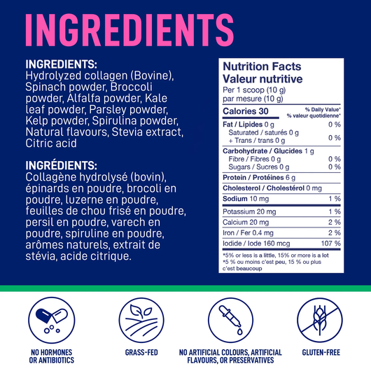 LeanFit Collagen and Greens Ingredients ( Mango Flavour)