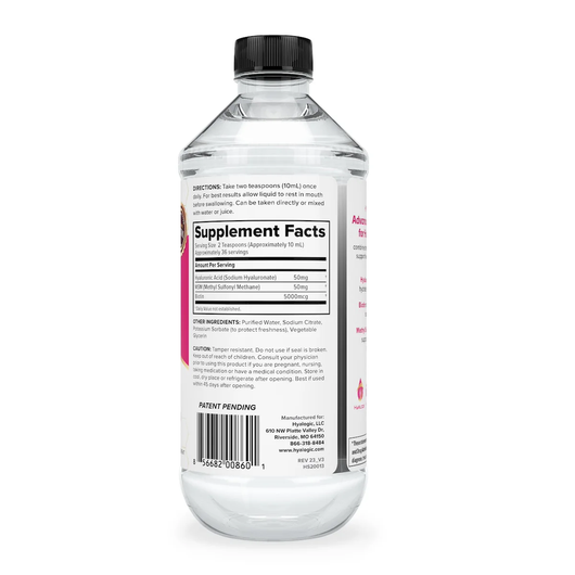 Hyalogic Hyaluronic Acid Hair, Skin & Nails Support Ingredients