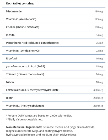 Metagenics Vitamin B Complex - Ingredients