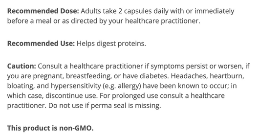 Metagenics SpectraZyme Complete Suggested Use