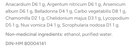 Dr Reckeweg R5 Ingredients