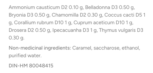 Dr Reckeweg R8 Ingredients