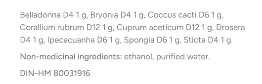 Dr Reckeweg R9 Ingredients