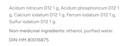 Dr Reckeweg R26 Ingredients
