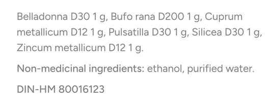 Dr Reckeweg R33 Ingredients