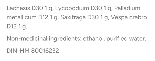Dr Reckeweg R39 Ingredients