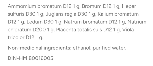 Dr Reckeweg R53 Ingredients