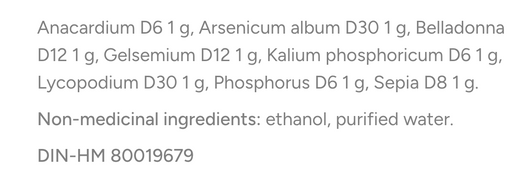Dr Reckeweg R54 Ingredients