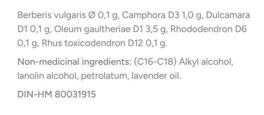 Dr Reckeweg R61 Ointment  Ingredients