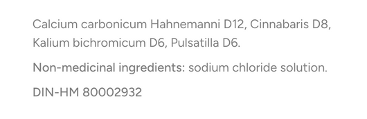 Dr Reckeweg R96 Pulsatilla Nasal Spray Ingredients