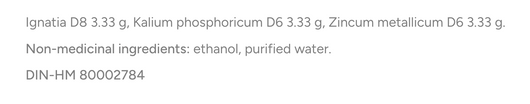 Dr Reckeweg R184 Ingredients