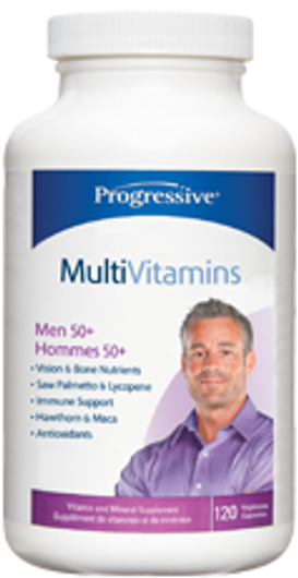 Progressive Multivitamin For Men 50 Plus 120 Veg Capsules old label