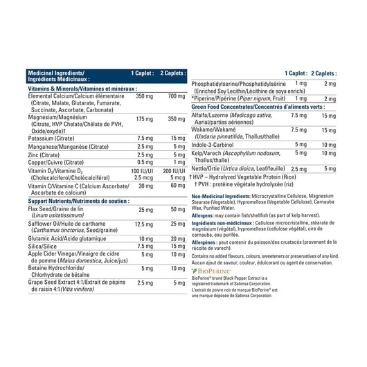 Progressive Complete Calcium for Adult Women -ingredients