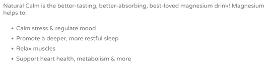 Natural Calm Magnesium Supplement Benefits
