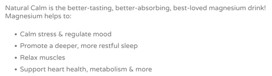 Natural Calm Magnesium Powder Benefits