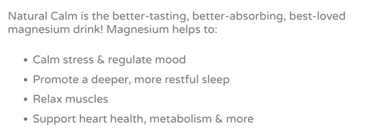 Natural Calm Magnesium Powder Benefits