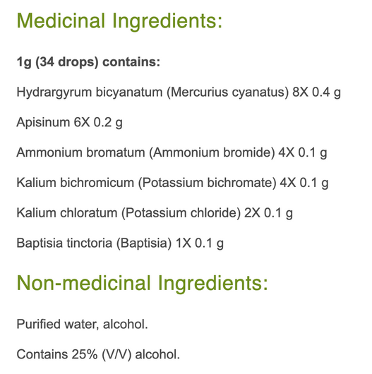 Pascoe Tonsillopas Ingredients