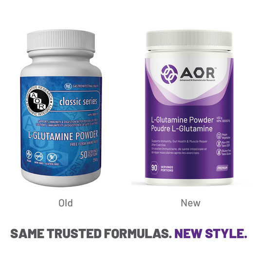 AOR L Glutamine Powder 454 Grams New Style