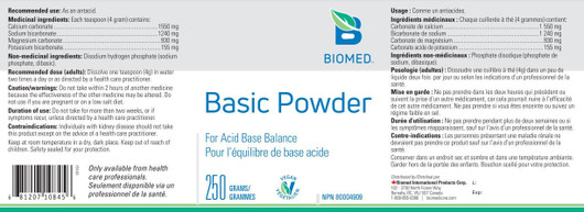 Biomed Basic Powder 250 Grams (Ingredients & Doses)