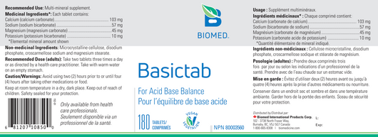 Biomed Basictab Ingredients