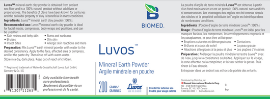 Biomed Luvos powder Ingredients