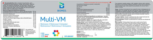 Biomed Multi-VM 120 Capsules Ingredients