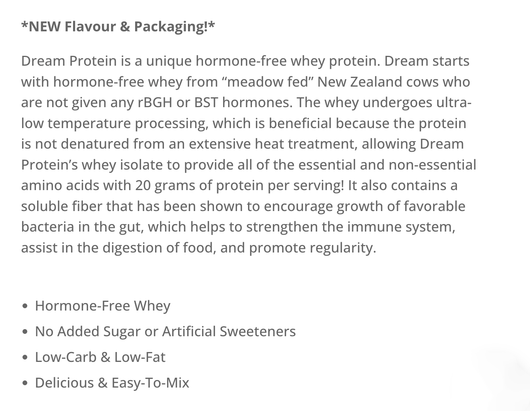Dream Whey Protein Benefits
