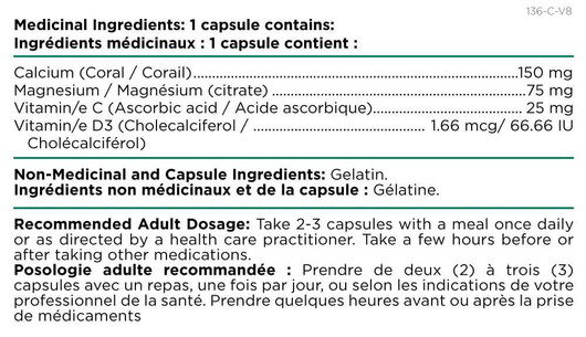 Platinum Naturals Coral Calcium 90 Capsules (Ingredients)