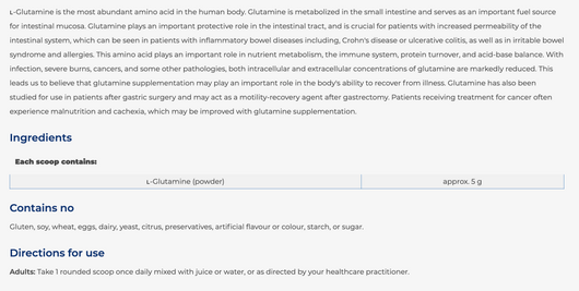 NFH L-Glutamine Benefits