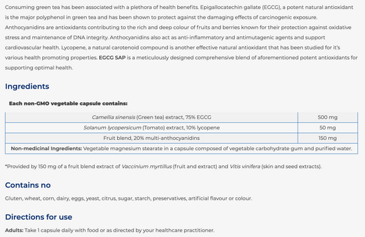 NFH EGCG SAP Benefits