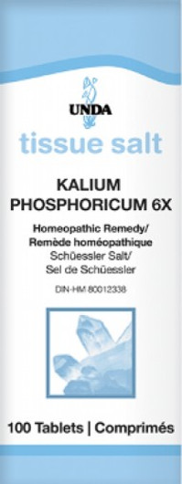 Unda Scheussler Tissue Salt Kalium Phosphoricum 6X - 100 Tablets