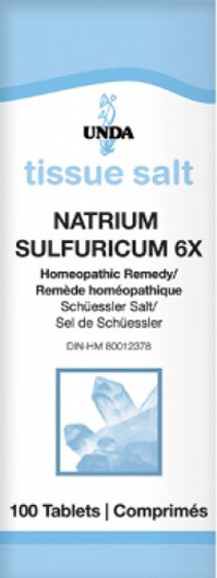 Unda Scheussler Tissue Salt Natrium Sulfuricum 6X - 100 Tablets