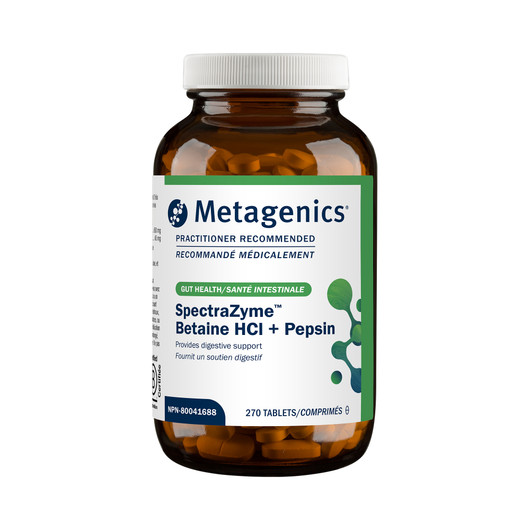 Metagenics Spectrazyme Betaine HCI + Pepsin 270 Tablets