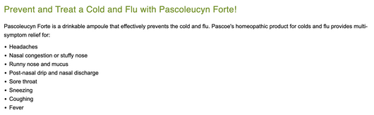 Pascoleucyn Forte Benefits