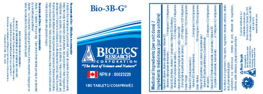 Biotics Research Bio 3B G 180 Tablets