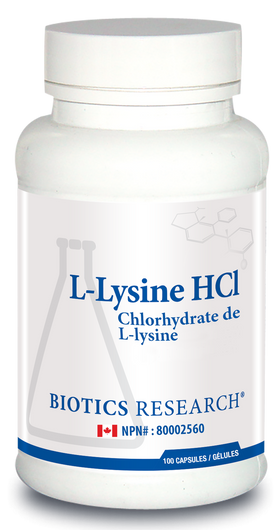 Biotics Research L Lysine HCL 100 Capsules