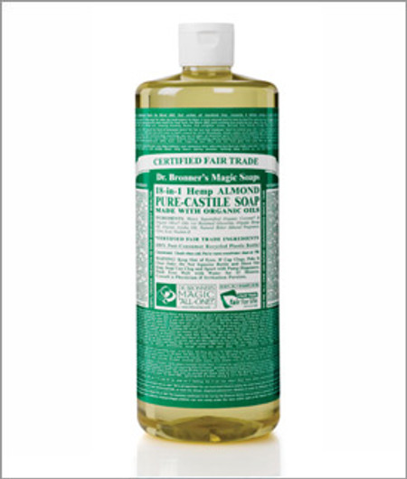 Dr Bronner's Organic Almond Pure Castile Liquid Soap 32 Oz ( 944 ml )