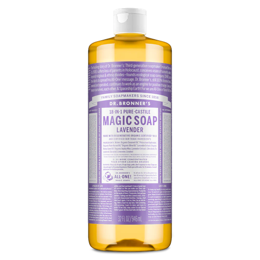 Dr Bronner's Lavender Pure Castile Liquid Soap 32 Oz