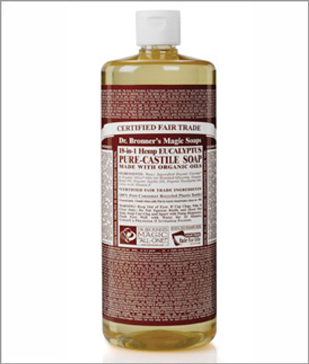 Dr Bronner's Organic Eucalyptus Pure Castile Liquid Soap 32 Oz ( 944 ml )