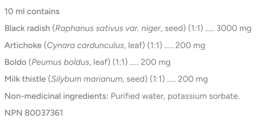 Bio Lonreco Black Radish + Ingredients
