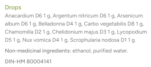 Dr Reckeweg R5 drops Ingredients