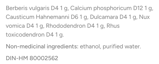 Dr Reckeweg R11 Ingredients